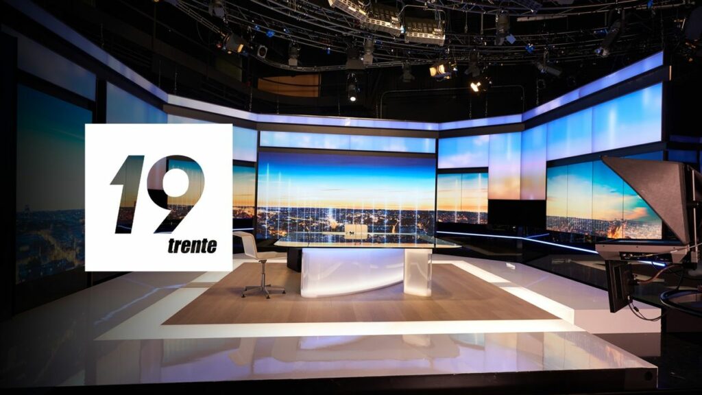 set of RTBF's 7.30 p.m. news programme
