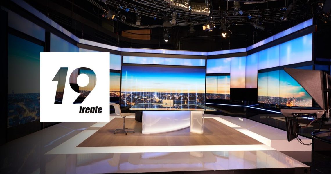 set of RTBF's 7.30 p.m. news programme
